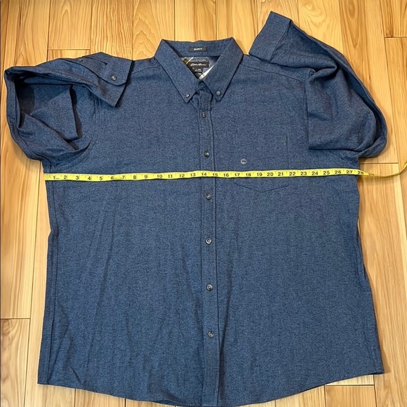 Eddie Bauer field flannel mendindgo Blue long sleeve men’s Shirt - Picture 3 of 7